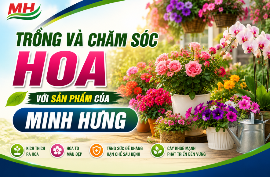 TRỒNG VÀ CHĂM SÓC HOA VỚI SẢN PHẨM CỦA MINH HƯNG