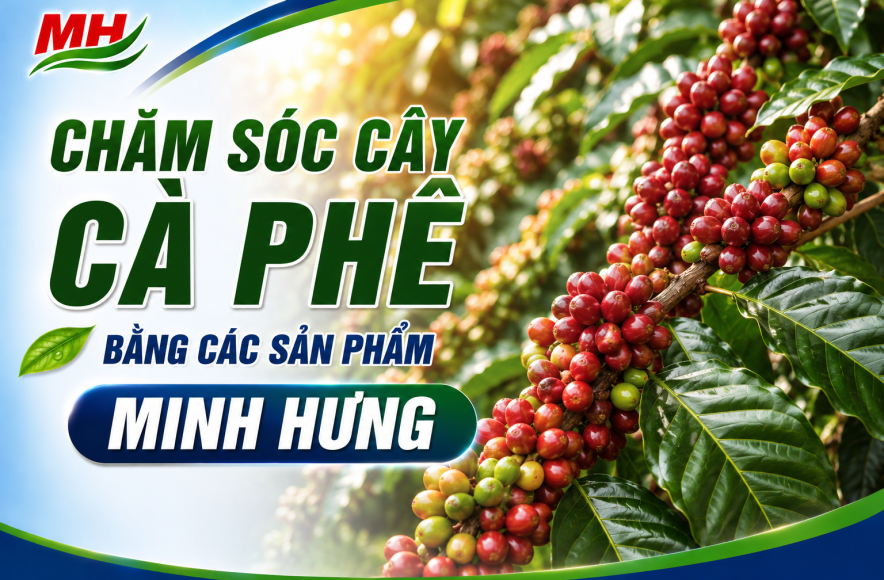 Chăm sóc cây cà phê bằng các sản phẩm Minh Hưng